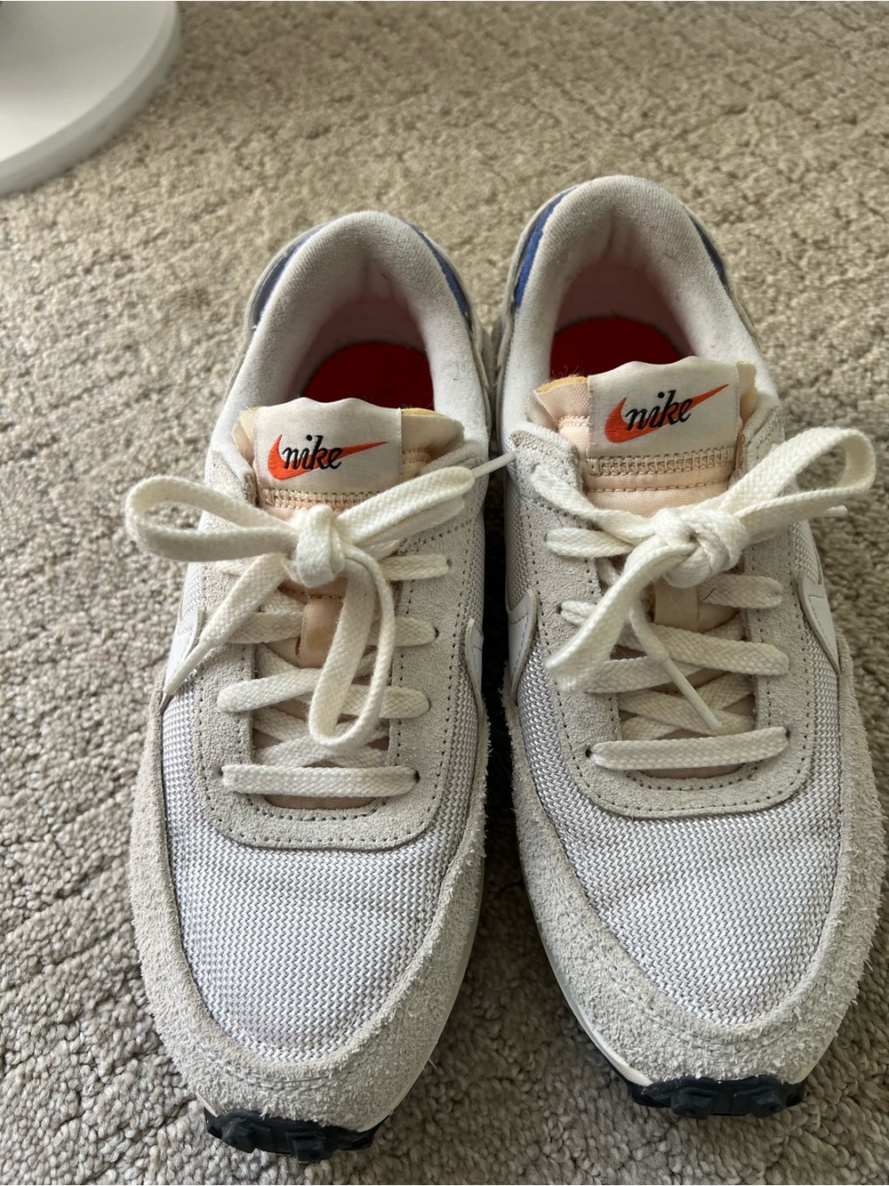Nike Women's Off-White Cream and Orange Accent Sneakers